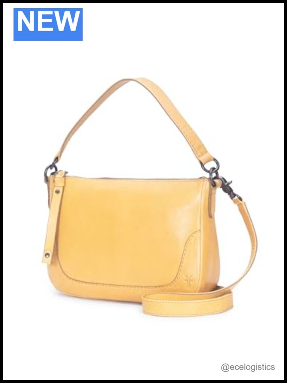 Genuine Leather Zip Crossbody Bag Satchel Purse